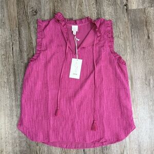 Joie • Ruffled Sleeve V Neck Blouse